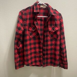 Red and Black Plaid Women’s Shirt